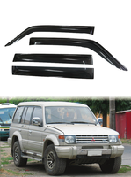 Visera para Ventana de Puerta de 4 Piezas para Mitsubishi Pajero 1991-1999, Protección Solar y Contra Lluvia, con Cinta Adhesiva Doble, Decoración para Auto