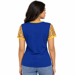 Sorority Sisterhood <b>T</b> <b>Shirts</b> Personalized Greek Letter Printed Cotton Tops OEM Custom Logo Greek Apparel <b>Women</b> Crew Neck - Product Image 4