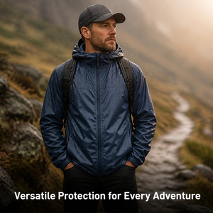 New Design Reflective Hooded Sporty Breathable Winter <b>Pullover</b> Windbreaker Polyester 220g Custom Wholesale Cheap <b>Men</b> <b>Jacket</b> - Product Image 4