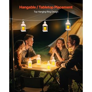 Juego de 12 Faroles LED Eléctricos sin Llama para Interiores/Exteriores, Decoración de Pared y Porche, con Soporte de Plástico para LED - Product Image 5