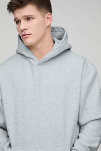 Sudaderas con Capucha y Cuello Redondo para Hombre, 100% Algodón, Felpa Gruesa, Peso Pesado, Talla Grande, con Logotipo Personalizado, Estampado Personalizado, Invierno, Tinte Liso - Product Image 3