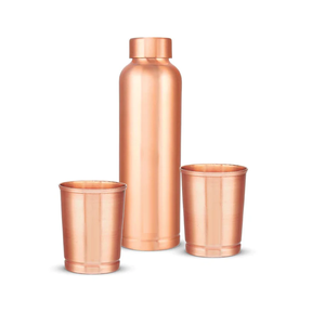 Botella de Agua de Cobre Puro de Doble Pared de Alta Calidad, Diseño Ecológico, Aspecto Tradicional y Elegante para Hidratación Diaria - Compre Directamente - Product Image 1