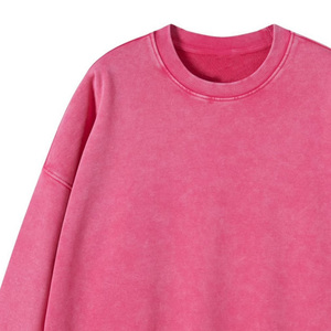 Fabricante OEM ODM de sudaderas con efecto ácido, jersey de cuello redondo personalizado, venta al por mayor, fábrica de ropa de marca privada, estilo vintage. - Product Image 2
