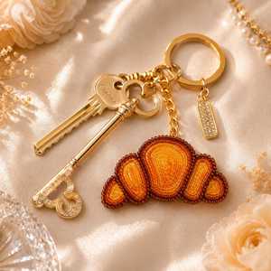 Decorative Handmade Beaded <b>Key</b> <b>Rings</b> with Embroidery Work, Stylish <b>Accessories</b> for Handbags, Wallets, Backpacks and Gifts - Product Image 5