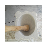 Mortier et pilon en marbre de qualité supérieure, finition rugueuse, outil de cuisine écologique pour salle à manger, usage quotidien, vente en gros disponible