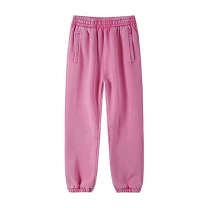 Good quality Custom Straight Wide Leg <b>Trouser</b> Loose Fit 100% Cotton Sweatpants Quick Dry Anti-Wrinkle <b>Elastic</b> <b>Waist</b> Flared - Product Image 1