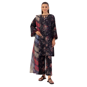 Vestido de Algodón de Diseñador Pakistaní Más Vendido para Mujer, Última Colección Eid en Oferta, Ropa Casual Festiva con Encaje y Botones Naturales - Product Image 2