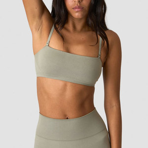 Soutien-gorge de sport pour femme avec bretelles intégrées, très extensible, personnalisable, uni, pour le yoga, les activités décontractées et l'entraînement en extérieur, dos nu tendance - Product Image 6