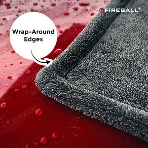 Toalla de Microfibra de Doble Cara Fireball (80*73 cm), Ultra Absorbente, Anti-Rayones, Reutilizable para Secar el Coche - Product Image 3