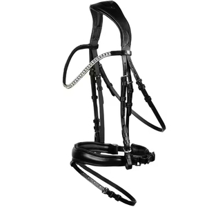 Bridon d'entraînement Hackamore réglable en cuir sans mors pour chevaux, conception durable pour l'équitation western et l'entraînement équestre - Product Image 2