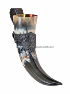 Cuerno vikingo de búfalo antiguo, soporte de cuerno de tamaño personalizado, utensilios de cocina de estilo náutico de animales ecológicos, uso doméstico en Hotel, Ágata - Product Image 5