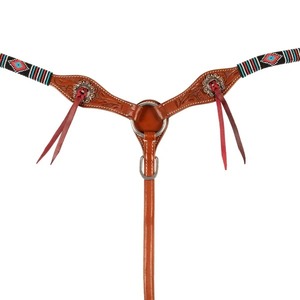 Custom Genuine <b>Leather</b> Western Horse Breast Collar <b>Tooled</b> <b>Leather</b> Breastplate for Riding at Wholesale Price - Product Image 6