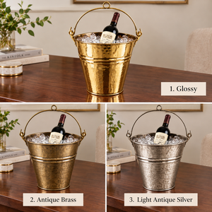 Refroidisseur à vin en cuivre martelé artisanal avec poignée cintrée – Articles de bar haut de gamme faits à la main – Fournisseur en gros Inde Moradabad - Product Image 4