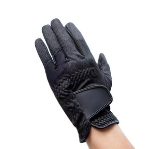 Guantes de Golf para Hombre, Mano Izquierda, Material PU, Fabricante OEM, Logotipo Personalizado, Tela Nano, Negro - Product Image 2