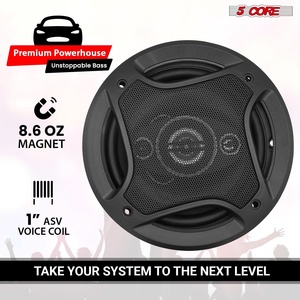 Par de Altavoces Coaxiales de 2 Vías para Puerta de Coche, 5 Núcleos, 6 Pulgadas, 500 W, 4 Ohmios, con Super Tweeter - Product Image 4