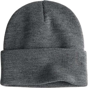 Bonnet en tricot 100 % acrylique unisexe avec revers, 260 couleurs, broderie logo personnalisée, chaud pour l'hiver - Product Image 4