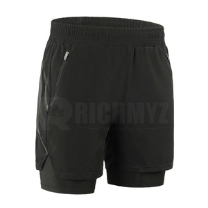 กางเกงขาสั้นผู้ชายคุณภาพพรีเมียม ผ้าถักเนื้อนุ่ม น้ำหนักเบา ระบายอากาศได้ดี แห้งเร็ว เหมาะสำหรับออกกำลังกาย วิ่ง และฟิตเนส - Product Image 2