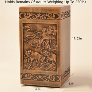 โกศไม้ทำมือสไตล์อเมริกันสำหรับเผาศพ โกศศพสำหรับผู้ใหญ่ชายหญิงแบบทันสมัย ขายส่ง - Product Image 2