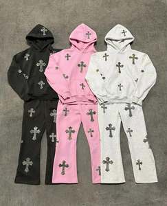 Sudadera con capucha para hombre con estampado de pantalla personalizado con pantalón de sudor 100% algodón 400gsm productos más vendidos - Product Image 4