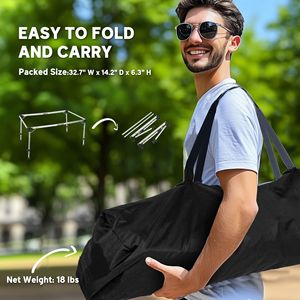 Altezza regolabile in alluminio pieghevole tavolo da campeggio portatile da esterno per Picnic spiaggia barbecue - Product Image 5