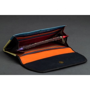 Cartera de cuero genuino para mujer, bolso de viaje, bolso de mano, cierre de cremallera, patrón de logotipo, billetera de alta calidad - Product Image 5