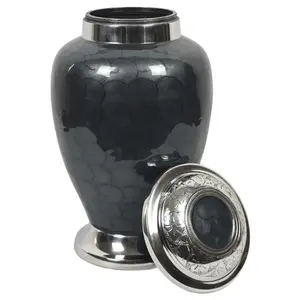 Urna Funeraria de Aluminio con Acabado Perla Gris para Cenizas Humanas, Urna Conmemorativa de Metal al por Mayor, Tamaño Adulto, Recuerdo para Guardar Cenizas - Product Image 2