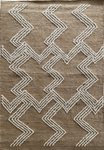 AISHA FABS Direct Manufacturer Factory Price Hand Woven Modern Eco Friendly Textured Stripes Lightweight <b>Rug</b> Made Natural Undyed - Product Image 3