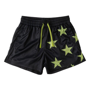 Shorts Deportivos Personalizados de Alta Calidad para Mujer, con Estampado de Estrellas, Cintura Elástica con Cordón, Tejido de Poliéster Transpirable, Ropa Deportiva - Product Image 3