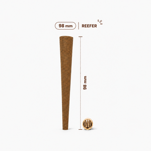 Conos de Papel de Cáñamo Natural Marrón de 98 mm, Hechos a Mano, Impresión a Cuatro Colores, Paquete a Granel de 1000 Conos, Calidad Premium - Product Image 1