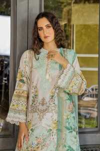 Robes pakistanaises de luxe en coton, 3 pièces, prêtes à porter, pour femmes, avec dentelle, perles, boutons, imprimés, lavables, pour l'été - Product Image 2