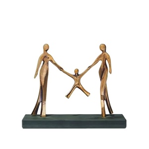 Wholesale Price Latest Aluminum Wooden Artistic Figurine Abstract Sculpture Minimalist Decor Home Office Table Accent Gift Item - Product Image 1