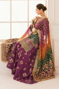 ชุดเดรสลำลองสไตล์ปากีสถานแบบใหม่สำหรับผู้หญิง  งานปักมือดีไซน์สวย  ชุด 3 ชิ้น ความยาวระดับข้อเท้า เหมาะสำหรับงานปาร์ตี้  มีจำหน่ายแล้ว - Product Image 5