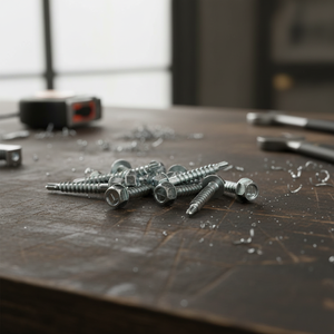 Vis autoperceuses/autotaraudeuses en acier au carbone galvanisé à tête hexagonale de marque PDC, classe 4.8 et 6.8, filetage grossier - Product Image 1