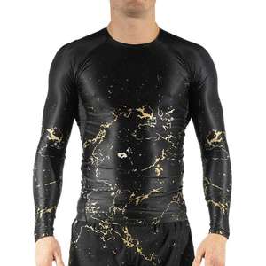 Professional <b>Men's</b> Long Sleeve <b>Compression</b> Rashguard MMA BJJ Jiu Jitsu <b>Shirt</b> Quick Dry Fitness Gym Wear UV Sun Protection Swim - Product Image 1