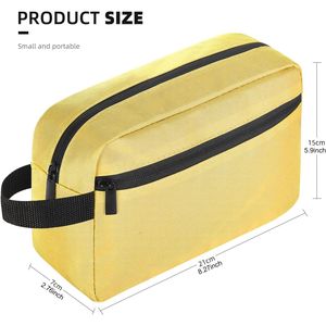 Sac de toilette suspendu jaune pour accessoires de voyage pour femmes et hommes - Product Image 3
