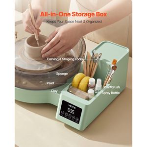 450W Electric 14\" 11\" <b>Table</b> Top Pottery Wheel for Adults 30-300 RPM Adjustable 11\" <b>Turntables</b> Foot Pedal 450W Pottery - Product Image 6