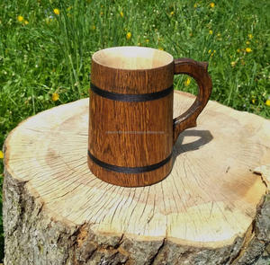 Elegante Jarra de Cerveza Vikinga de Madera Hecha a Mano, Taza Retro Marrón, Jarra de Cerveza de Roble, Jarra de Cerveza Tallada en Madera al por Mayor por FWE - Product Image 2