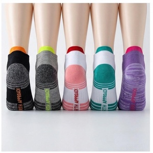 Ankle <b>Socks</b> Breathable <b>Running</b> For Adults Summer Spandex Polyester Letter Pattern Heat Transfer Printing - Product Image 2