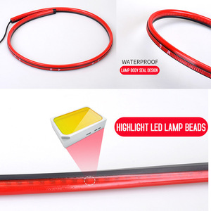 Ampoules LED TCYATO pour voitures, bande lumineuse LED rouge universelle pour troisième feu <span class=keywords><strong>stop</strong></span>, multifonction, clignotante, feu d'avertissement de freinage - Product Image 3