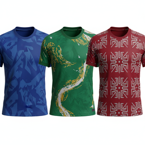 Maillot de football d'été à manches courtes, respirant, pour l'entraînement, en matière légère de haute qualité, avec logo personnalisé pour la compétition - Product Image 2