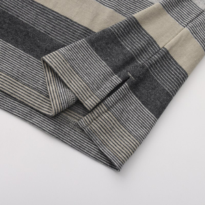 Polo à manches courtes rayé pour homme, en coton tricoté, coupe décontractée, avec poche, design respirant - Product Image 4