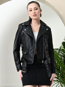 Veste en cuir Avirex rose American Flight en cuir d'agneau véritable, veste en cuir Avirex courte personnalisée pour femmes - Product Image 3