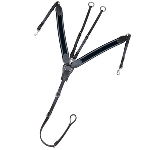 Estola acolchada con forma de hoja Para Caballo, accesorio para correr, elástica, con líneas blancas - Product Image 2