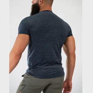 Men's Athletic Gym T-Shirt 100% Cotton Knitted Moisture Wicking Quick Dry Breathable Workout T-Shirt for Training Fitness - Product Image 2