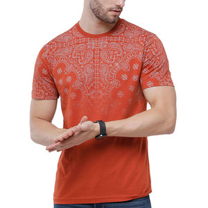 เสื้อยืดซับลิเมชั่นผู้ชายสีสั่งทำพิเศษ คุณภาพพรีเมียม เป็นมิตรกับสิ่งแวดล้อม ระบายอากาศได้ดี ผลิตจากโพลีเอสเตอร์/คอตตอน ขายดีที่สุด MOQ ต่ำ - Product Image 1