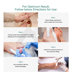 Kit de soin des ongles des pieds - Ensemble de 3 outils double-embout avec lime noire, nettoyeur d'ongles et rehausseur pour le nettoyage et le soin des ongles incarnés - Product Image 2