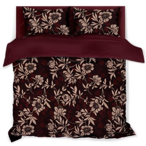 Parure de lit 4 pièces en coton perlé Queen 90x100 pouces avec couette imprimée pour hôtel et maison, incluant des taies d'oreiller Super King et Twin - Product Image 2