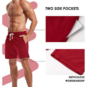 Shorts en molleton de coton pour hommes, respirants, pour le sport, la course et l'entraînement - Product Image 5
