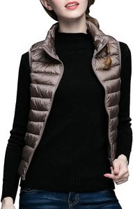Women's Lightweight <b>Packable</b> Hooded Winter Quilted Puffer <b>Jacket</b> Detachable Sleeves Hat Zipper Closure Waterproof Wool - Product Image 6