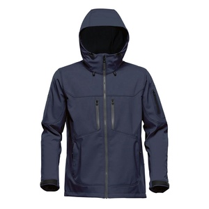 Mens Eco-Friendly Waterproof Bomber Jacket Hooded Windproof Breathable Outdoor Winter Streetwear Solid Dyed Front OEM Custom - Product Image 4